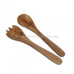 Olive wood salad servers